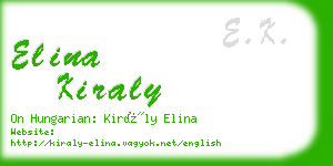 elina kiraly business card